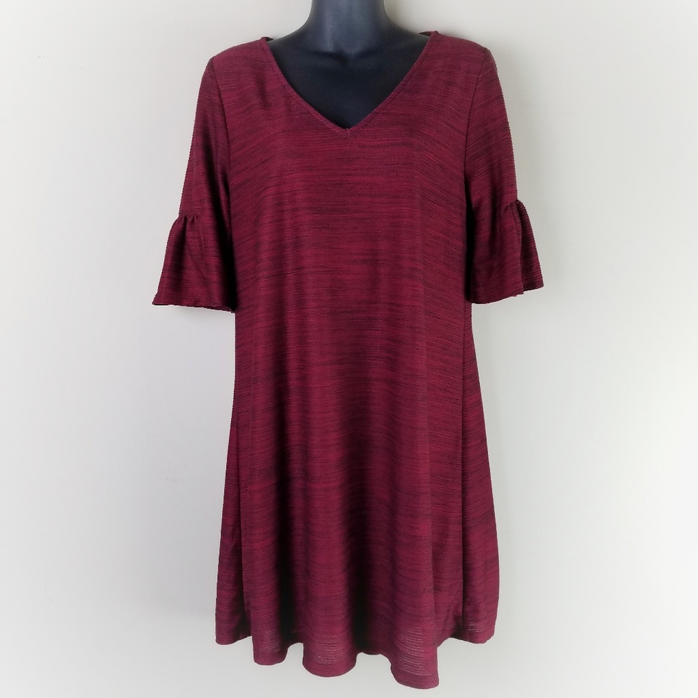 city triangles Aline Ruffle Sleeve Shift Dress